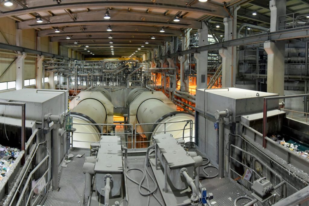 large piping in facility